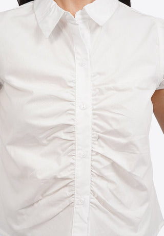 Ruched Short Sleeve Blouse