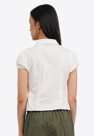 Ruched Short Sleeve Blouse