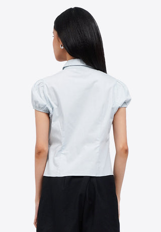 Ruched Short Sleeve Blouse