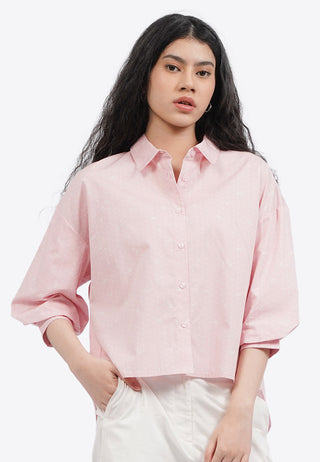 Voluminous 3/4 Sleeve Blouse