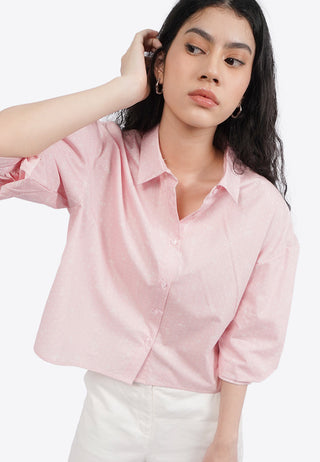 Voluminous 3/4 Sleeve Blouse