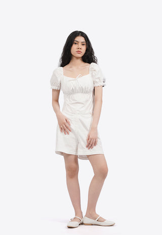 Puff Sleeves Square Neck Top