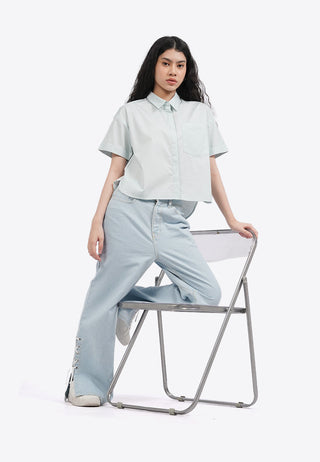 Printed Short Sleeve Shirt with Pocket