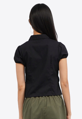 Ruched Short Sleeve Blouse