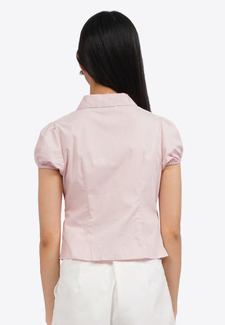 Ruched Short Sleeve Blouse