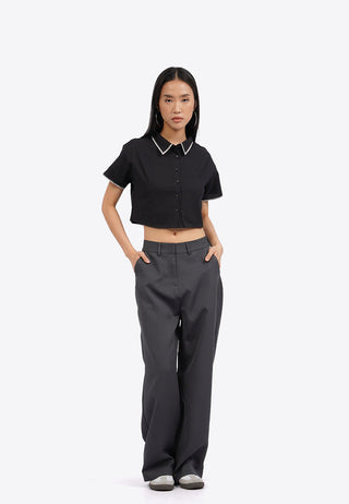 Short Sleeve Crop Shirt