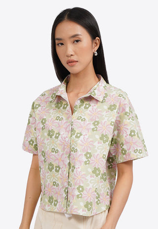 Regular Fit Printed Short Sleeve Blouse