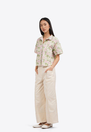 Regular Fit Printed Short Sleeve Blouse