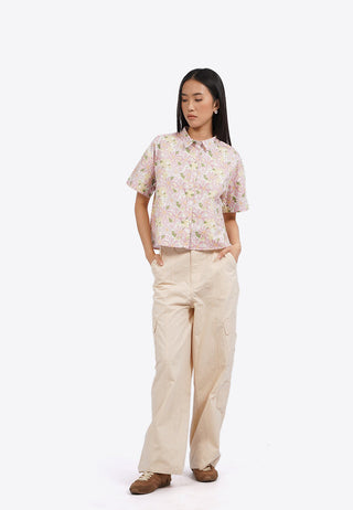 Regular Fit Printed Short Sleeve Blouse