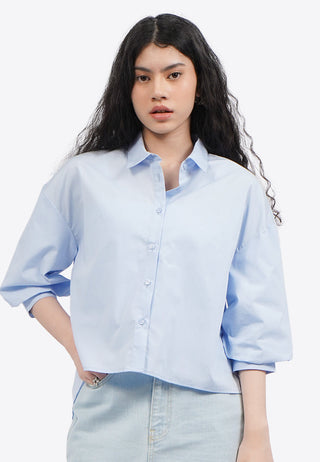 Voluminous 3/4 Sleeve Blouse