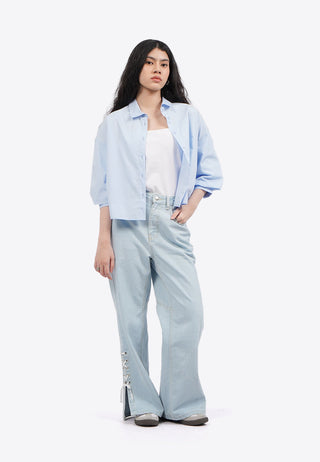 Voluminous 3/4 Sleeve Blouse
