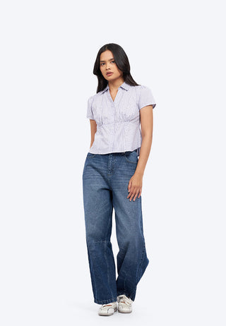 Puff Sleeve V-Neck Blouse