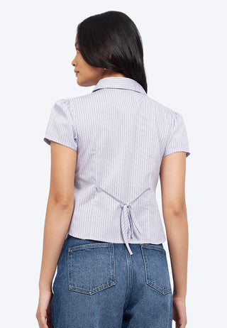Puff Sleeve V-Neck Blouse