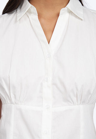 Puff Sleeve V-Neck Blouse