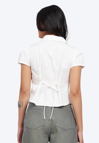 Puff Sleeve V-Neck Blouse