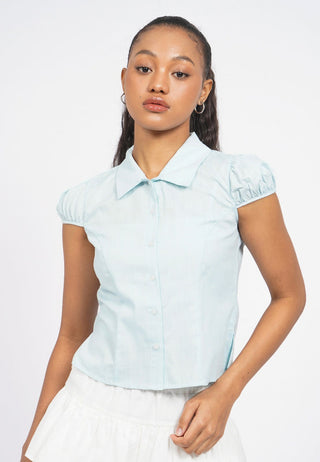 Fitted Puff Sleeve Blouse