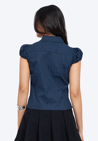 Short Sleeve Textured Blouse