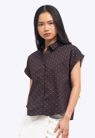 Printed Roll Up Short Sleeve Shirt