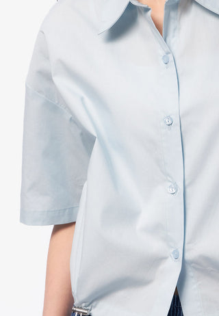 Button Up Shirt with Drawstring