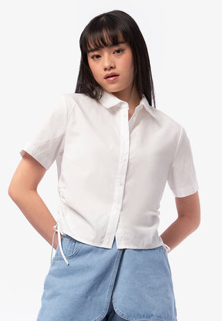 Short Sleeve Shirt with Side Ruched