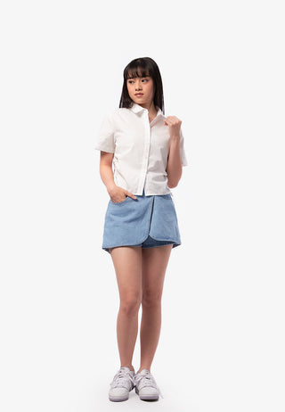 Short Sleeve Shirt with Side Ruched