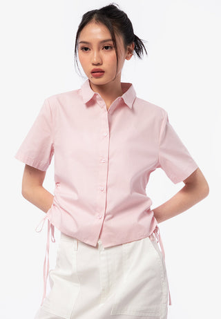 Short Sleeve Shirt with Side Ruched