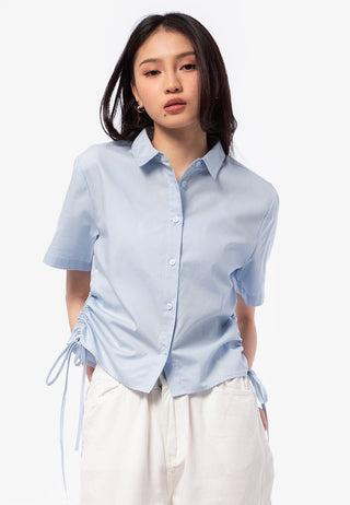 Short Sleeve Shirt with Side Ruched