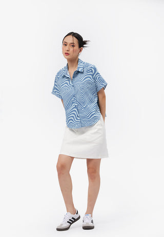 Printed Short Sleeve Boxy Shirt