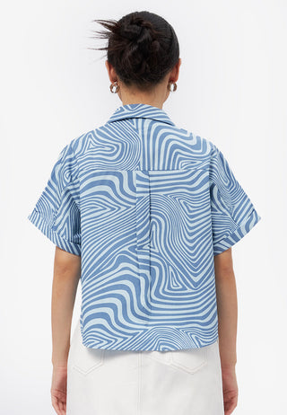 Printed Short Sleeve Boxy Shirt