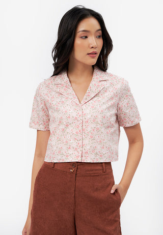 Printed Notch Collar Shirt