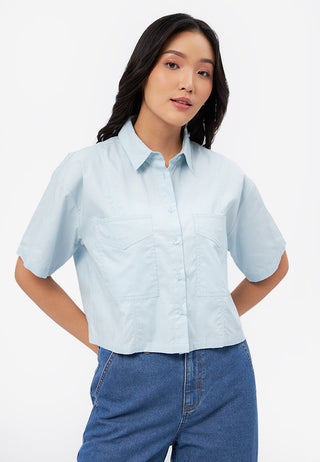 Short Sleeve Shirt with Patch Pocket