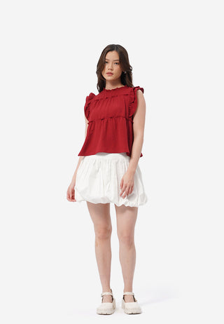 Ruffled Sleeveless Blouse