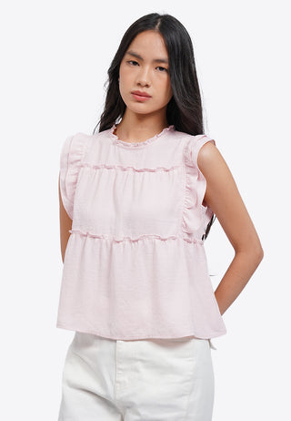 Ruffled Sleeveless Blouse