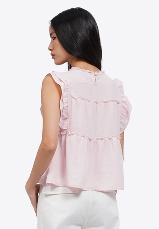 Ruffled Sleeveless Blouse
