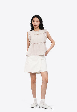 Ruffled Sleeveless Blouse