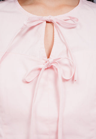 Round Neck Puff Sleeve Blouse