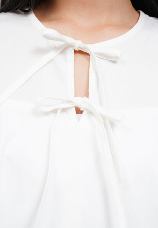 Round Neck Puff Sleeve Blouse