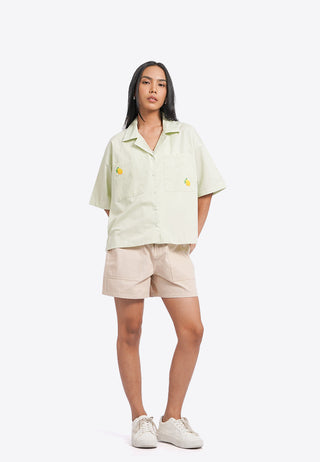 Embroidery Short Sleeve Boxy Top