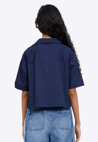 Tied Up Blouse with Flap Pocket