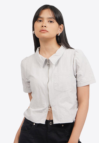 Short Sleeve Parachute Blouse