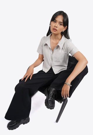 Short Sleeve Parachute Blouse