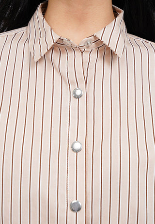 Crop Blouse with Drawstring Waist
