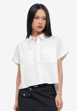 Pocket Detail Hi Lo Shirt