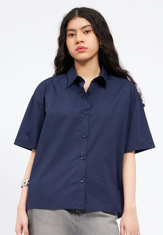 Short Sleeve Back Shirring Shirt