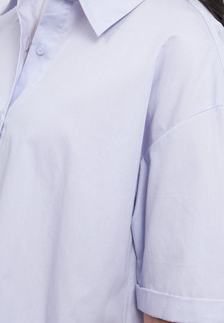 Back Shirring Short Sleeve Shirt