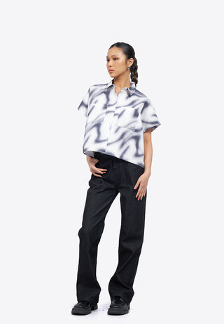 Pocket Detail Hi Lo Shirt