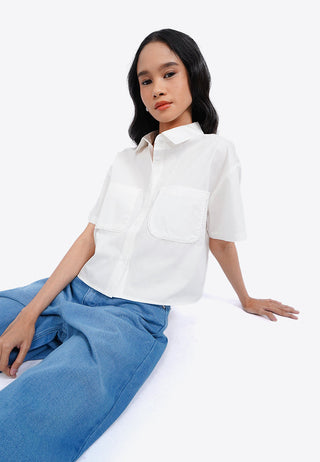 Lace Trim Short Sleeve Shirt
