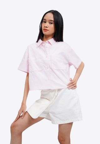 Lace Trim Short Sleeve Shirt