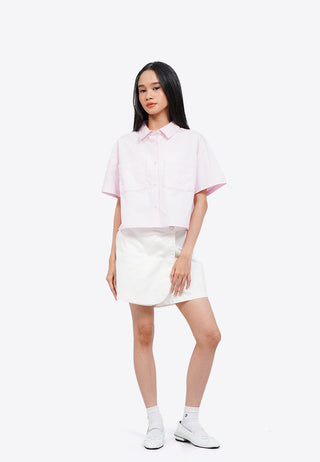 Lace Trim Short Sleeve Shirt