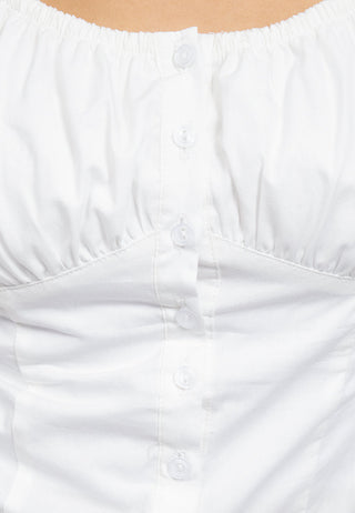 Button Up Short Sleeve Blouse